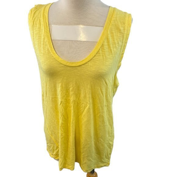 NWOT CASLON Muscle Tank in Yellow Citron (M) - Picture 2 of 9
